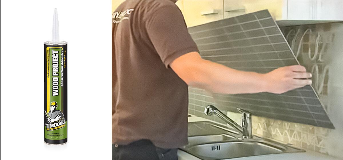 Приклеивание настенных панелей и кухонного фартука 